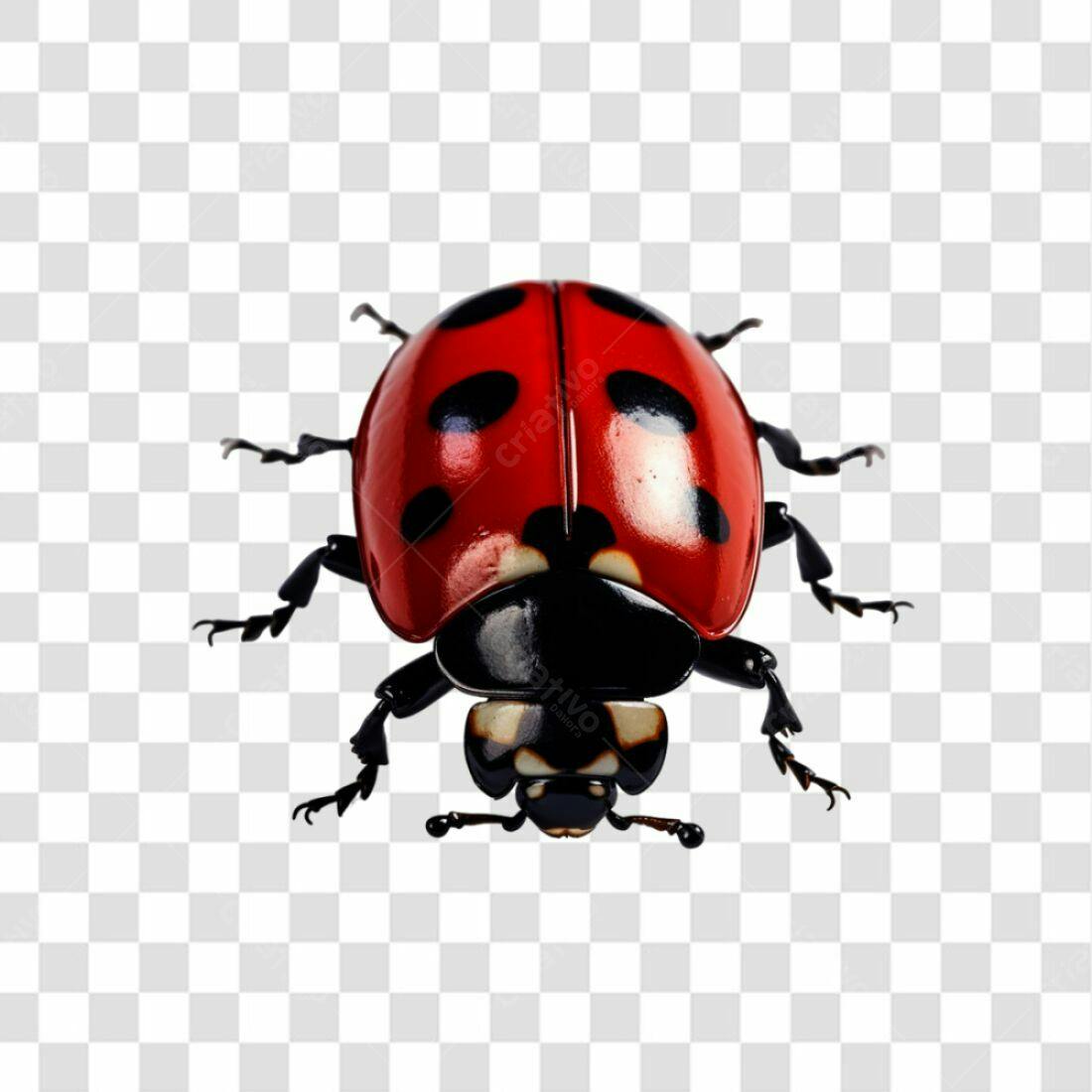 Ícone joaninha vermelha PNG com fundo transparente