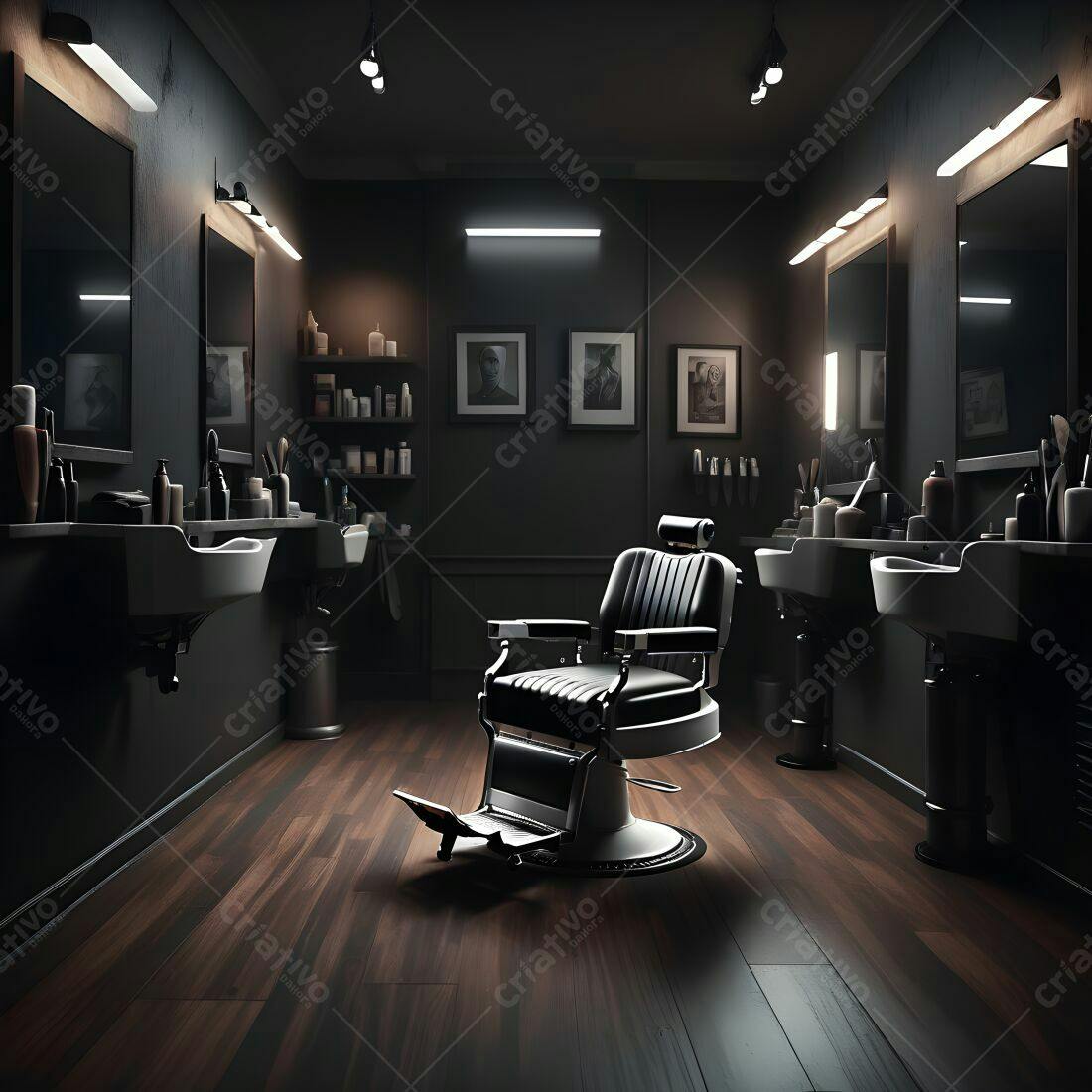Barbearia clássica cadeira de barbeiro