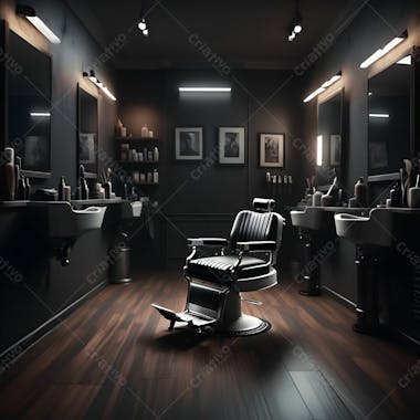 Salão de barbearia background para composição 05