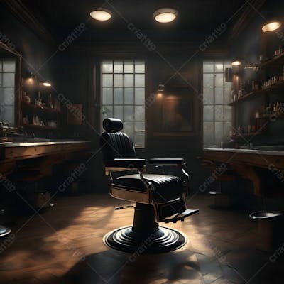 Salão De Barbearia   Background Para Composição  09