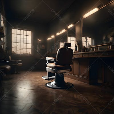 Salão De Barbearia   Background Para Composição  11