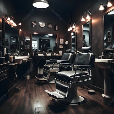 Salão De Barbearia   Background Para Composição  13