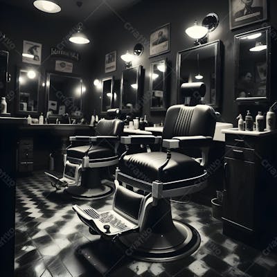 Salão De Barbearia   Background Para Composição  14