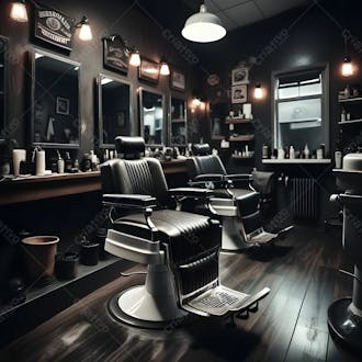 Salão de barbearia background para composição 15