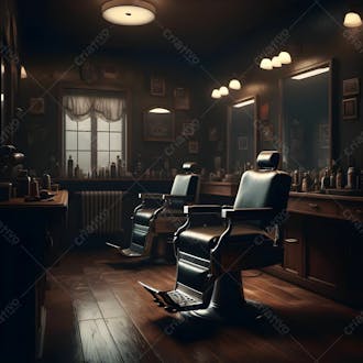 Salão de barbearia background para composição 17