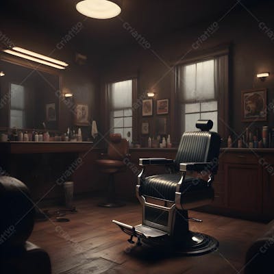 Salão De Barbearia   Background Para Composição  19