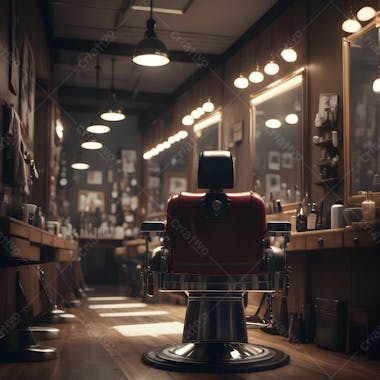 Salão de barbearia background para composição 20