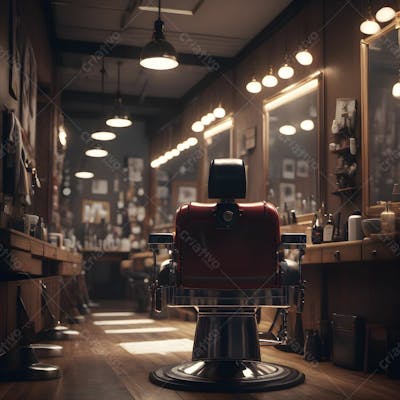 Salão De Barbearia   Background Para Composição  20