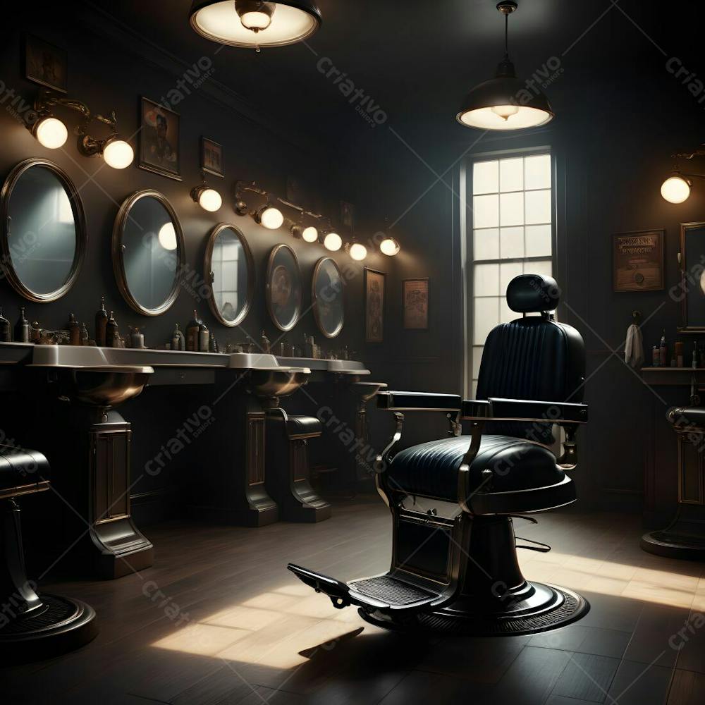 Salão De Barbearia   Background Para Composição  23
