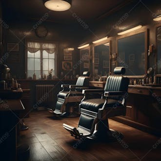 Salão de barbearia background para composição 26