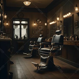 Salão de barbearia background para composição 27