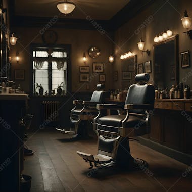 Salão de barbearia background para composição 27
