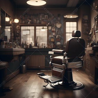Salão de barbearia background para composição 28