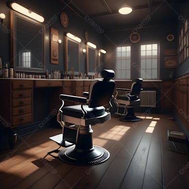 Salão de barbearia background para composição 29