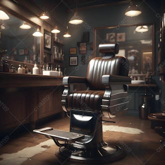 Salão de barbearia background para composição 32