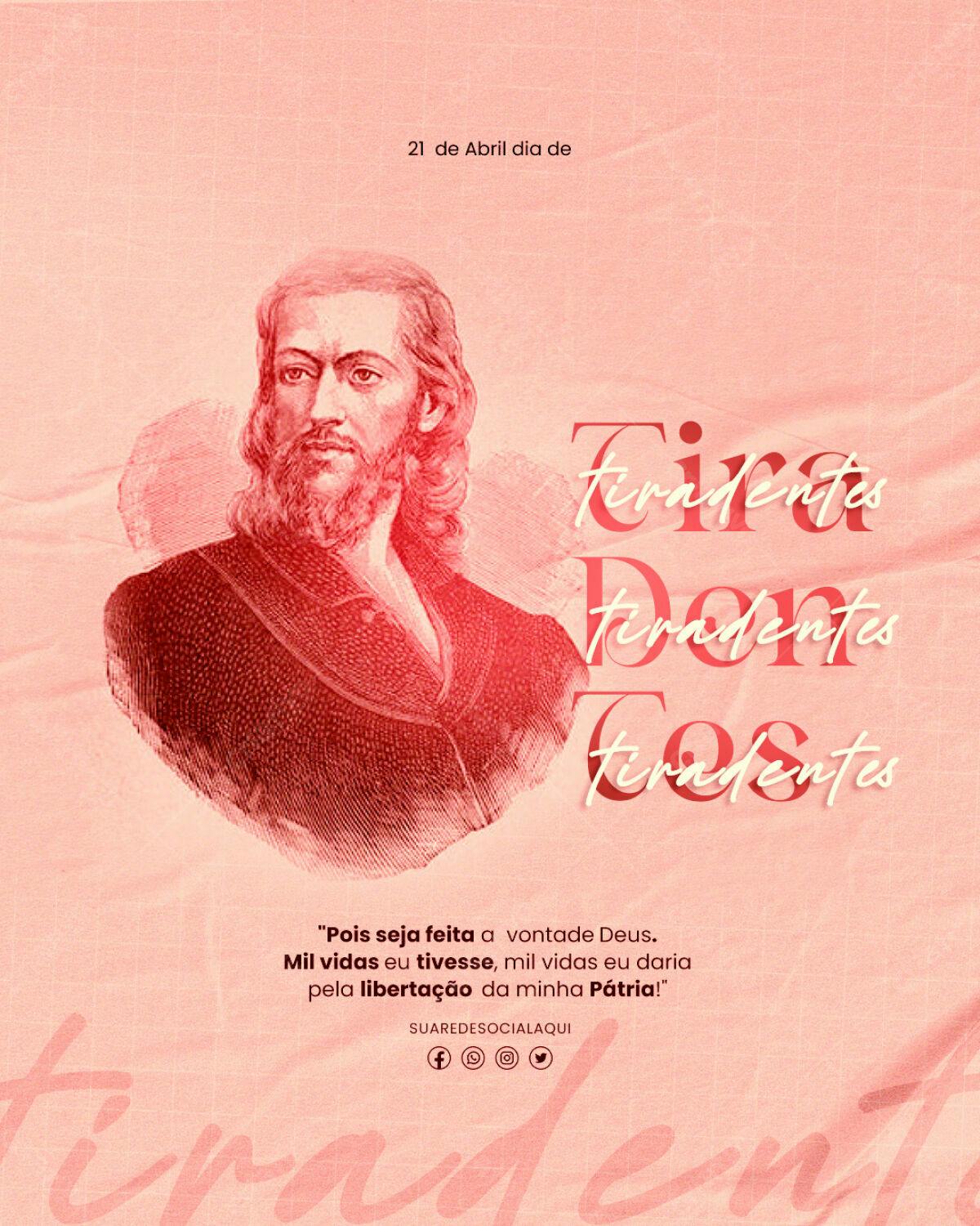 Post para Dia de Tiradentes PSD Editável