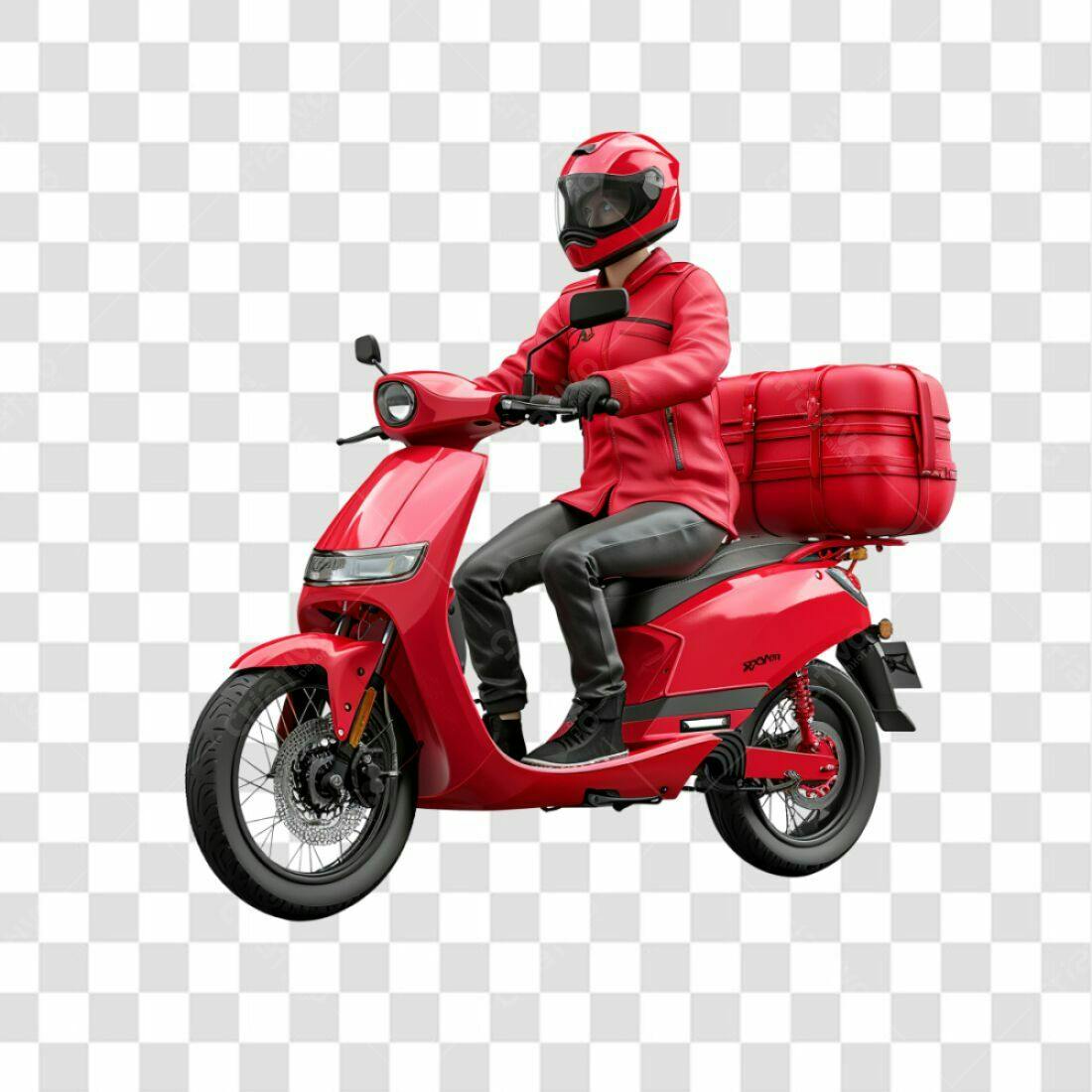 Icone Entrega Moto Vermelha PNG com fundo transparente