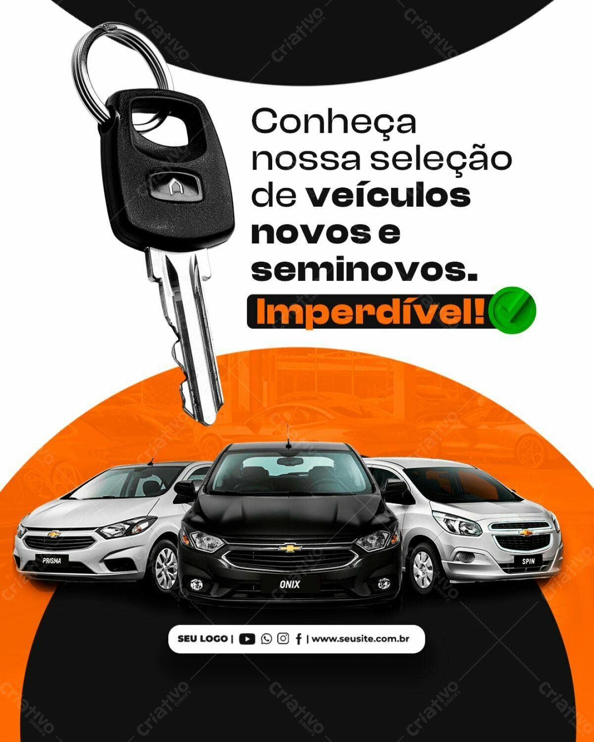Flyer para Revenda de Veículos PSD Editável