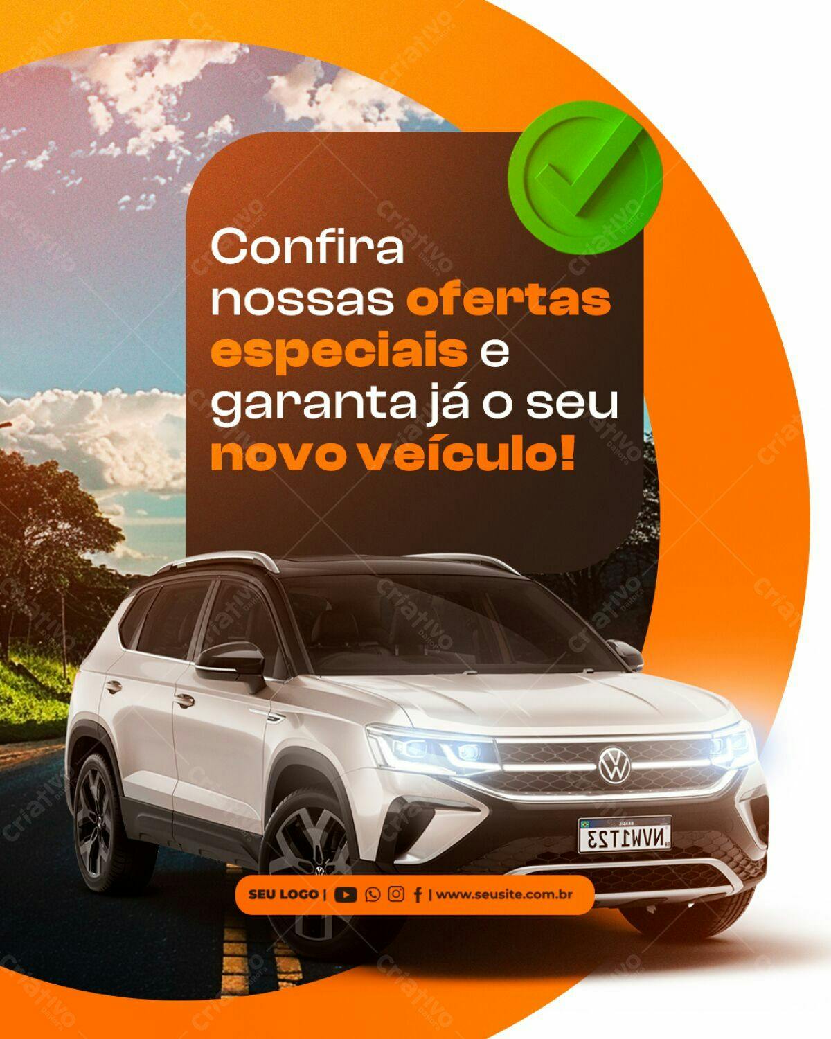 Flyer Promoção Veículos PSD Editável
