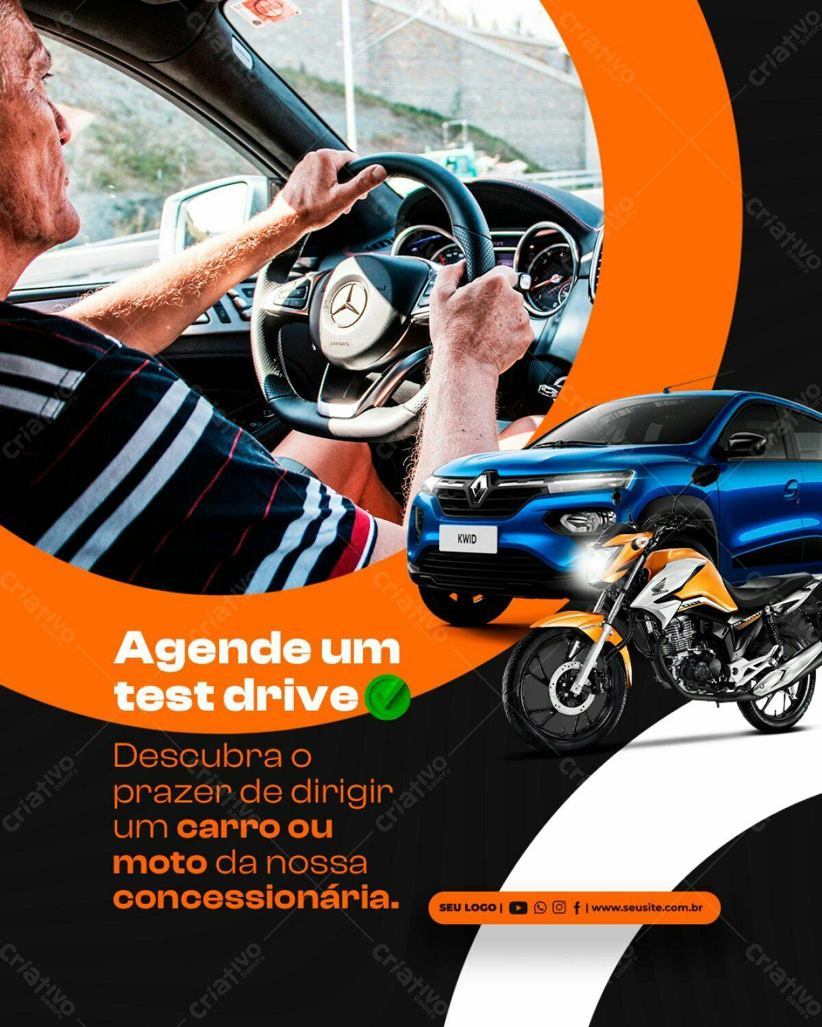 Flyer Test Drive Concessionária PSD Editável