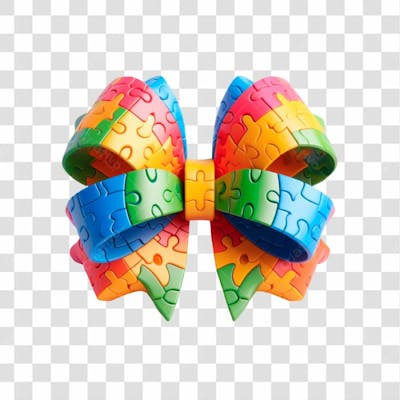 Png Composição Laço Em Tema Do Autismo Abril Azul I.a V.1