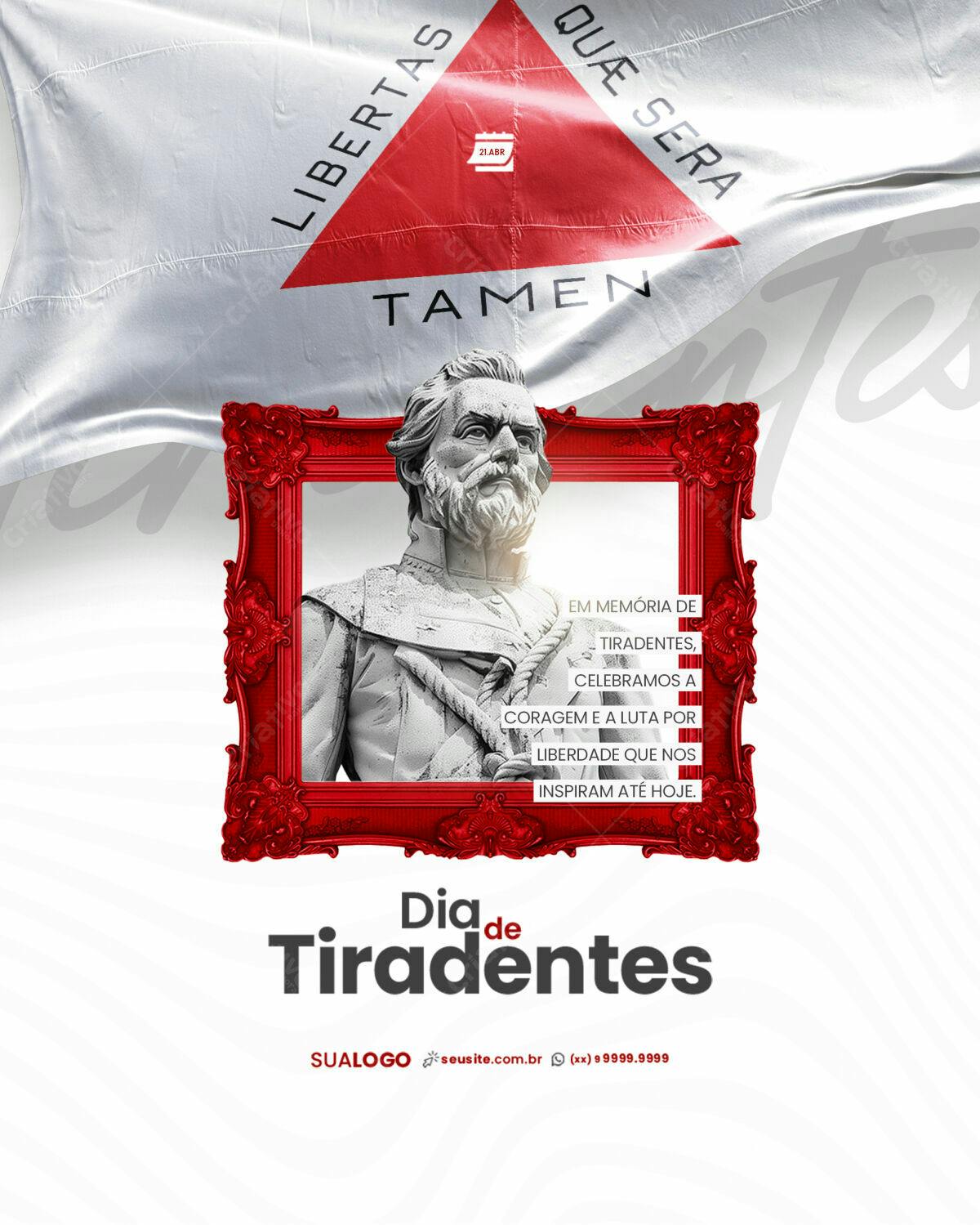 Flyer Dia de Tiradentes PSD Editável