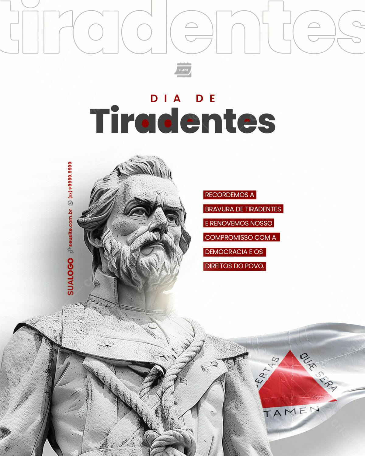 Flyer Dia de Tiradentes PSD Editável