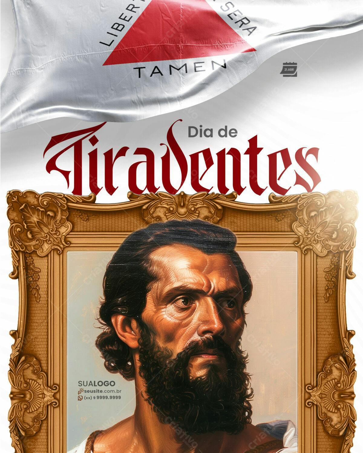 Flyer Dia de Tiradentes PSD Editável
