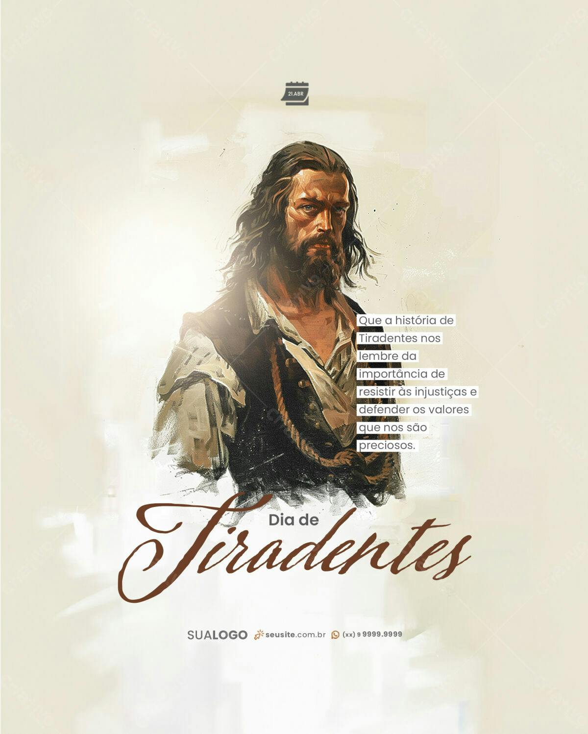 Arte Dia de Tiradentes PSD Editável