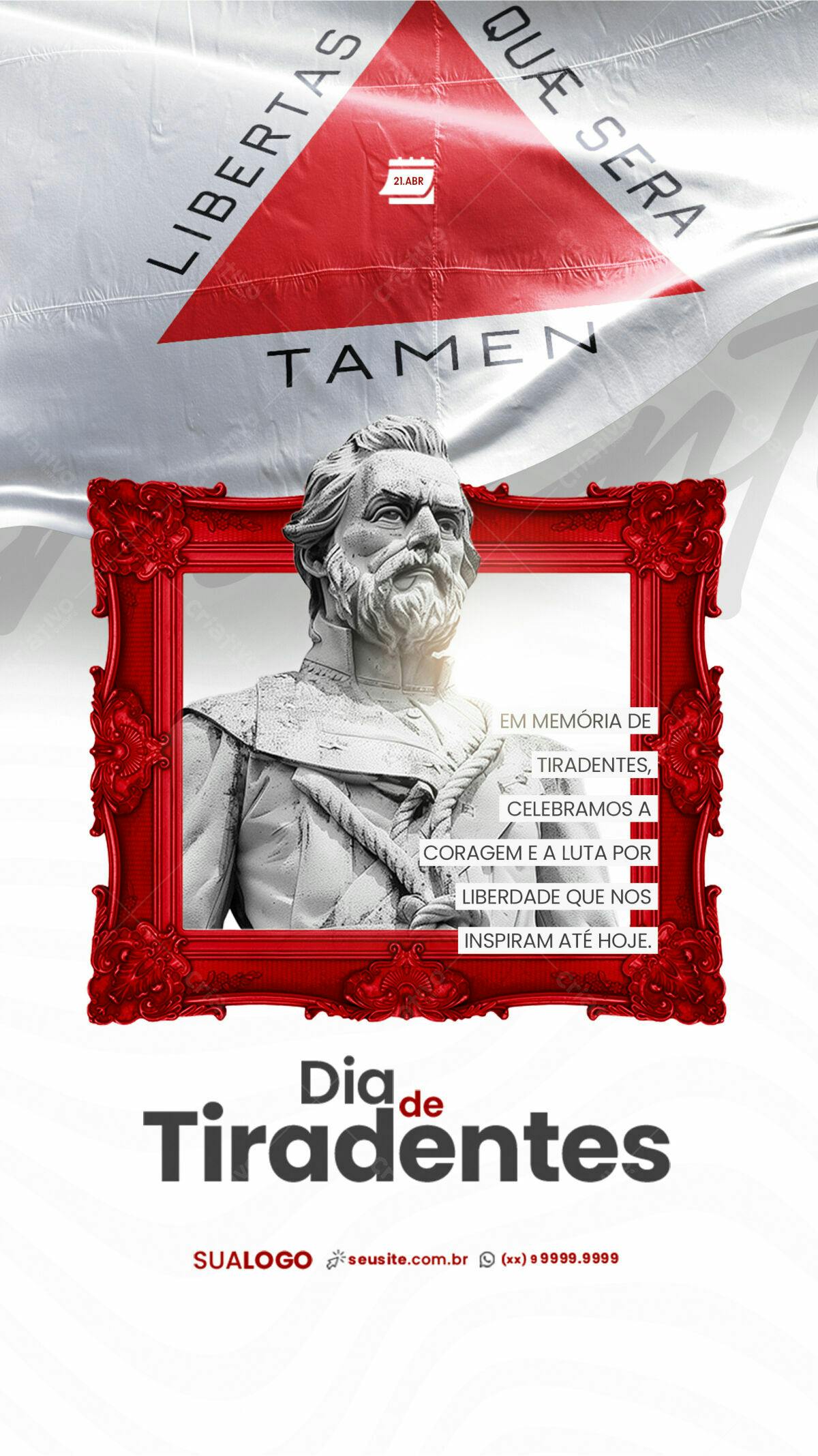 Flyer Dia de Tiradentes PSD Editável