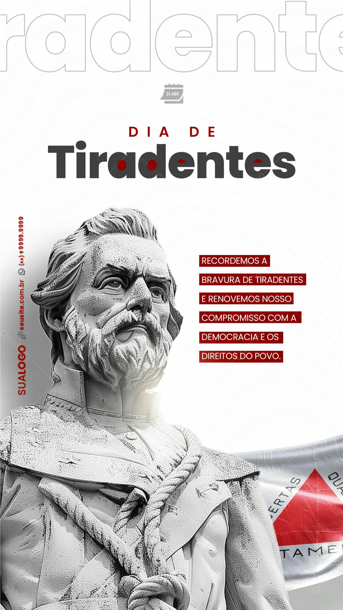Flyer Dia de Tiradentes PSD Editável