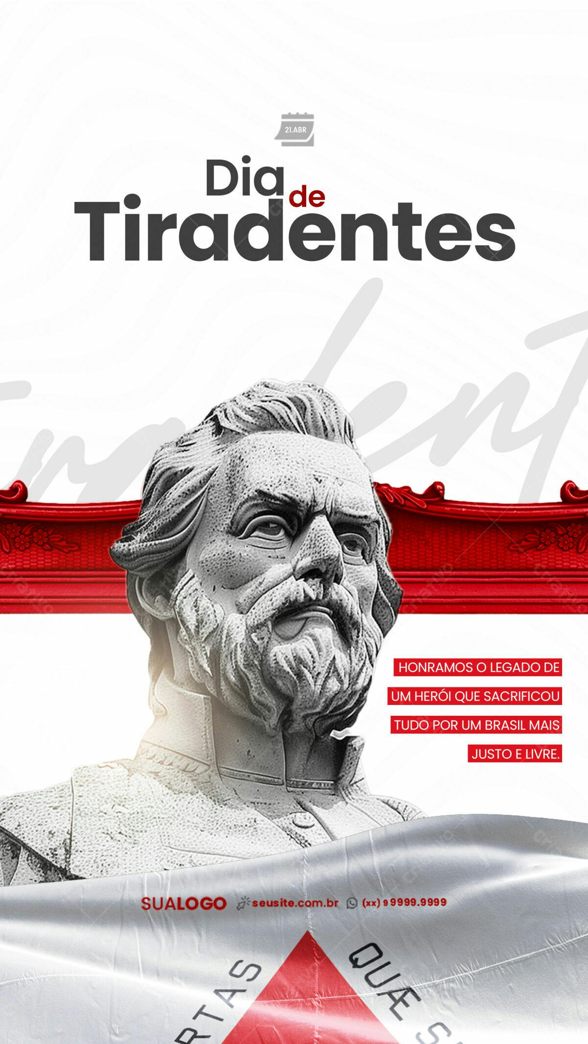 Flyer Dia de Tiradentes PSD Editável