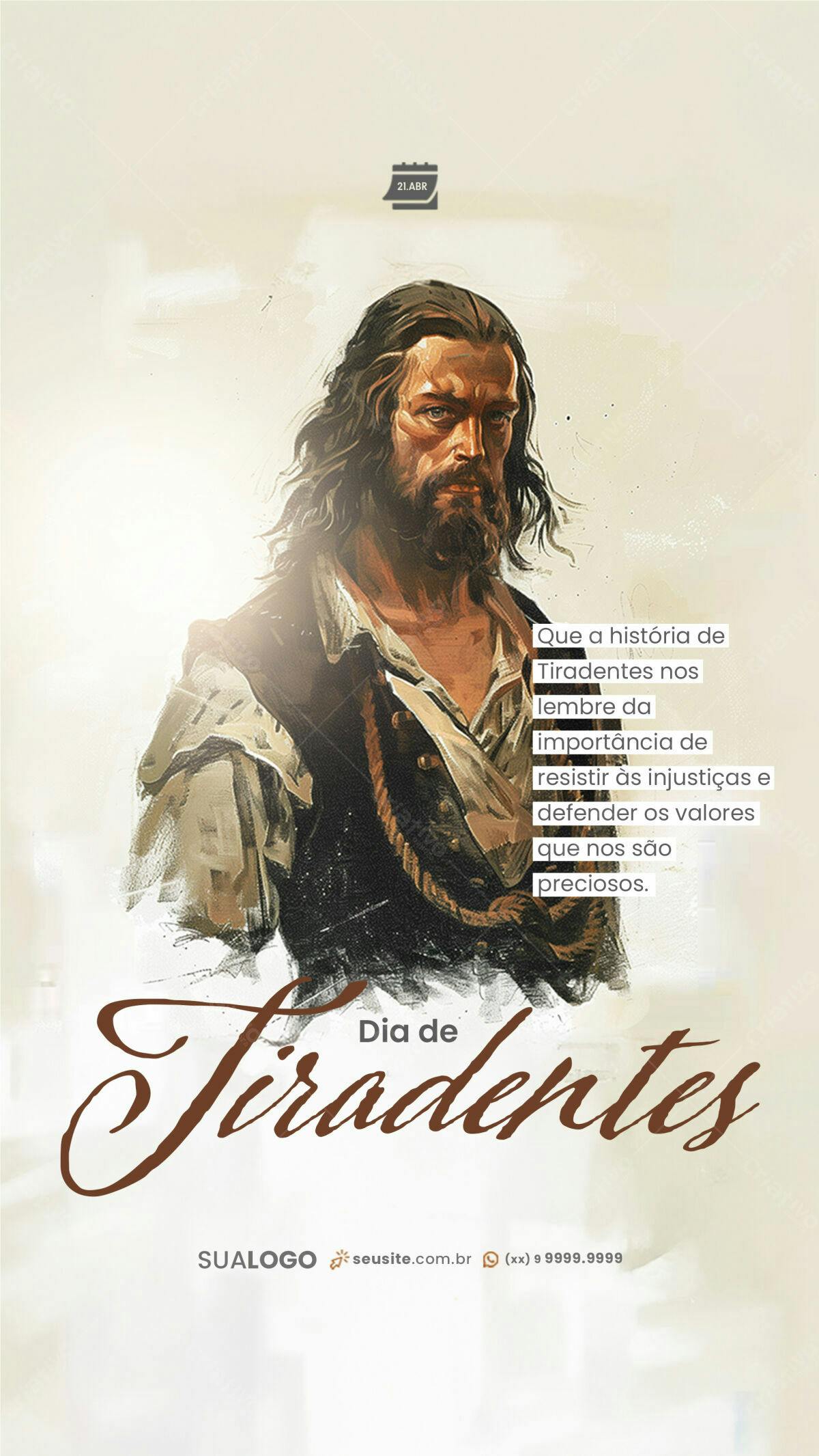Flyer Dia de Tiradentes PSD Editável
