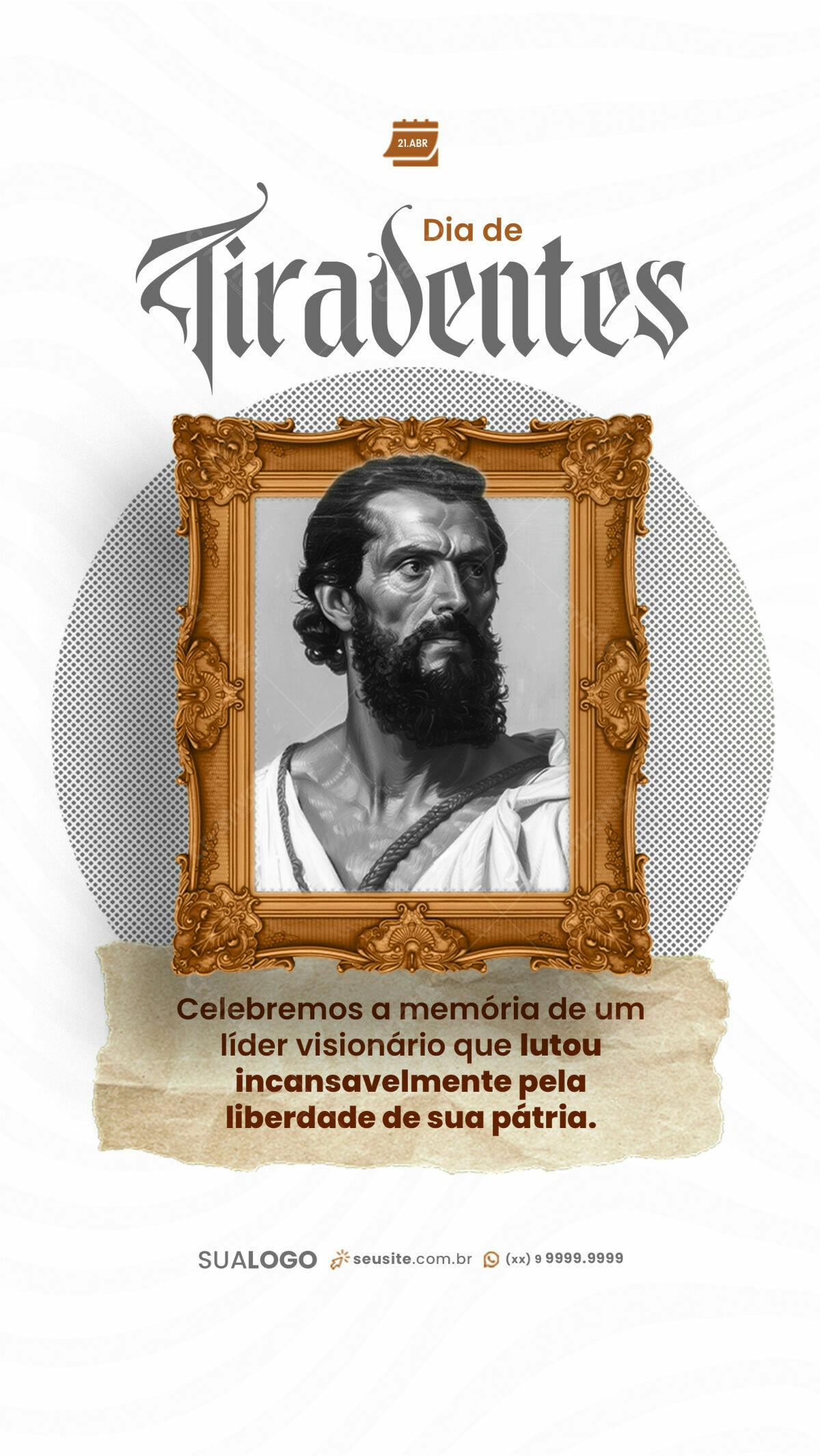 Flyer Dia de Tiradentes PSD Editável
