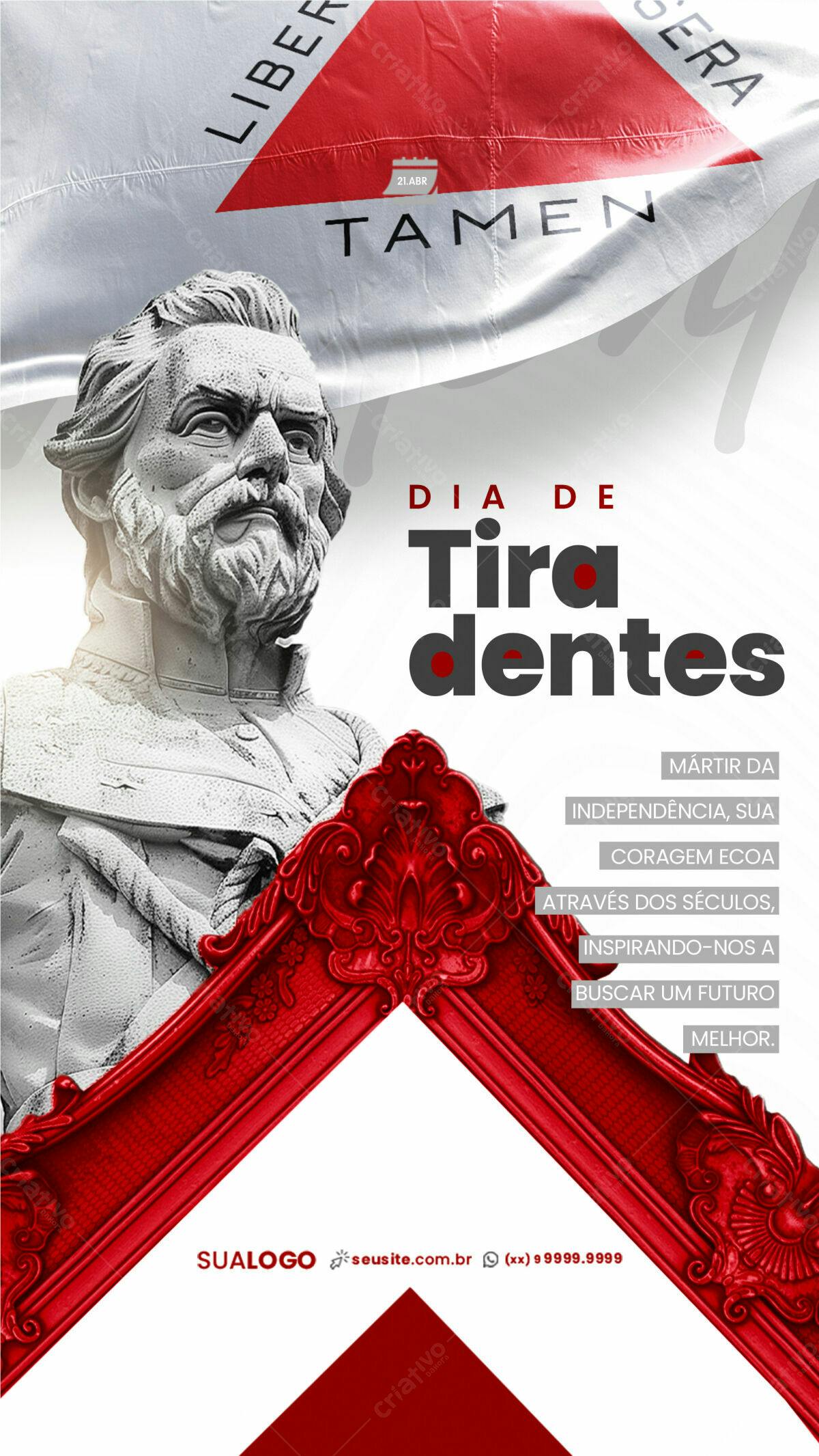 Flyer Dia de Tiradentes PSD Editável