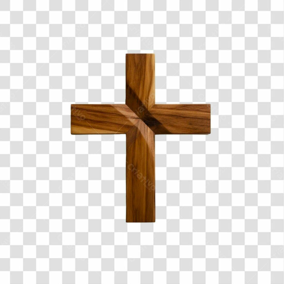 Icone Cruz de Madeira PNG com fundo transparente
