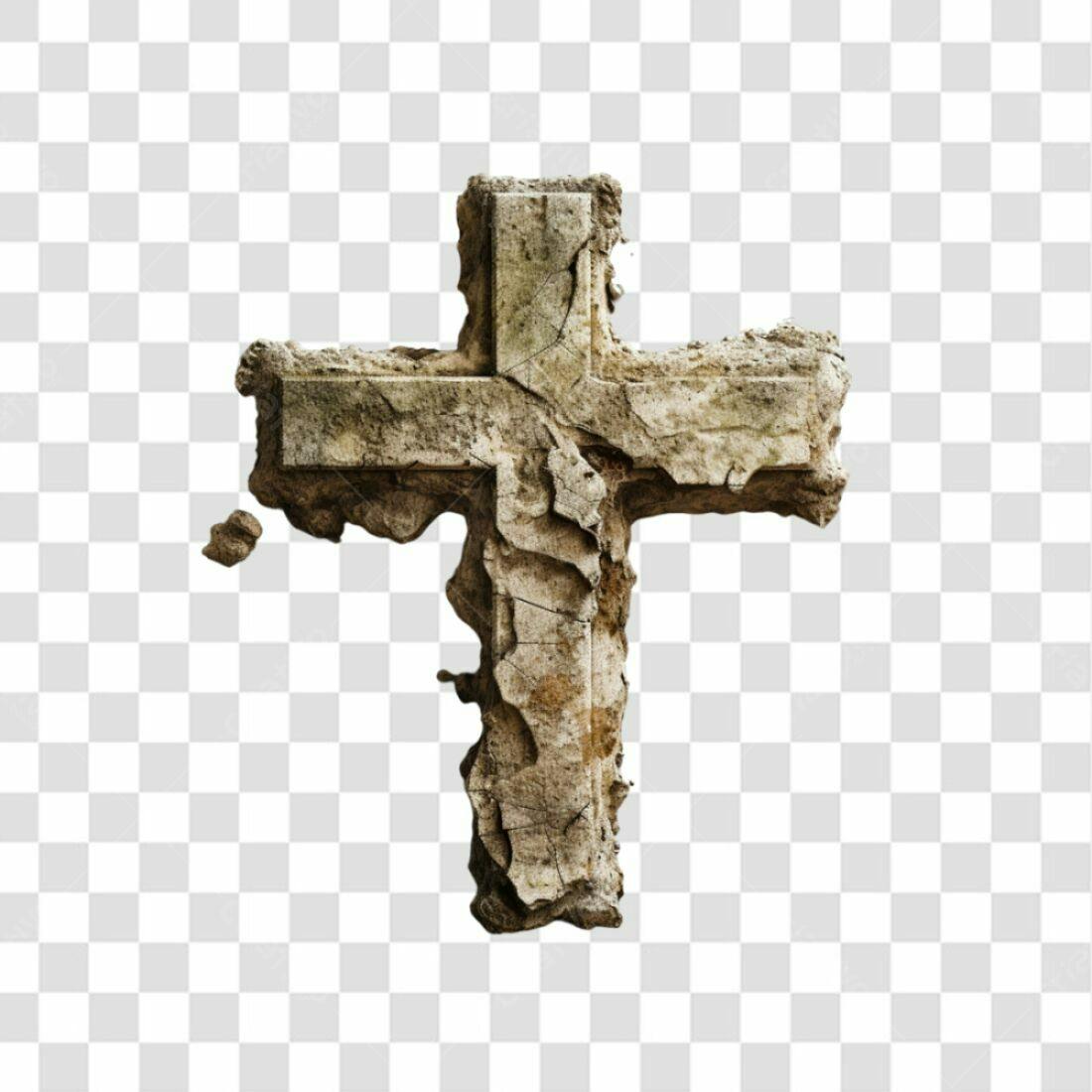 Icone Cruz de Pedra PNG com fundo transparente