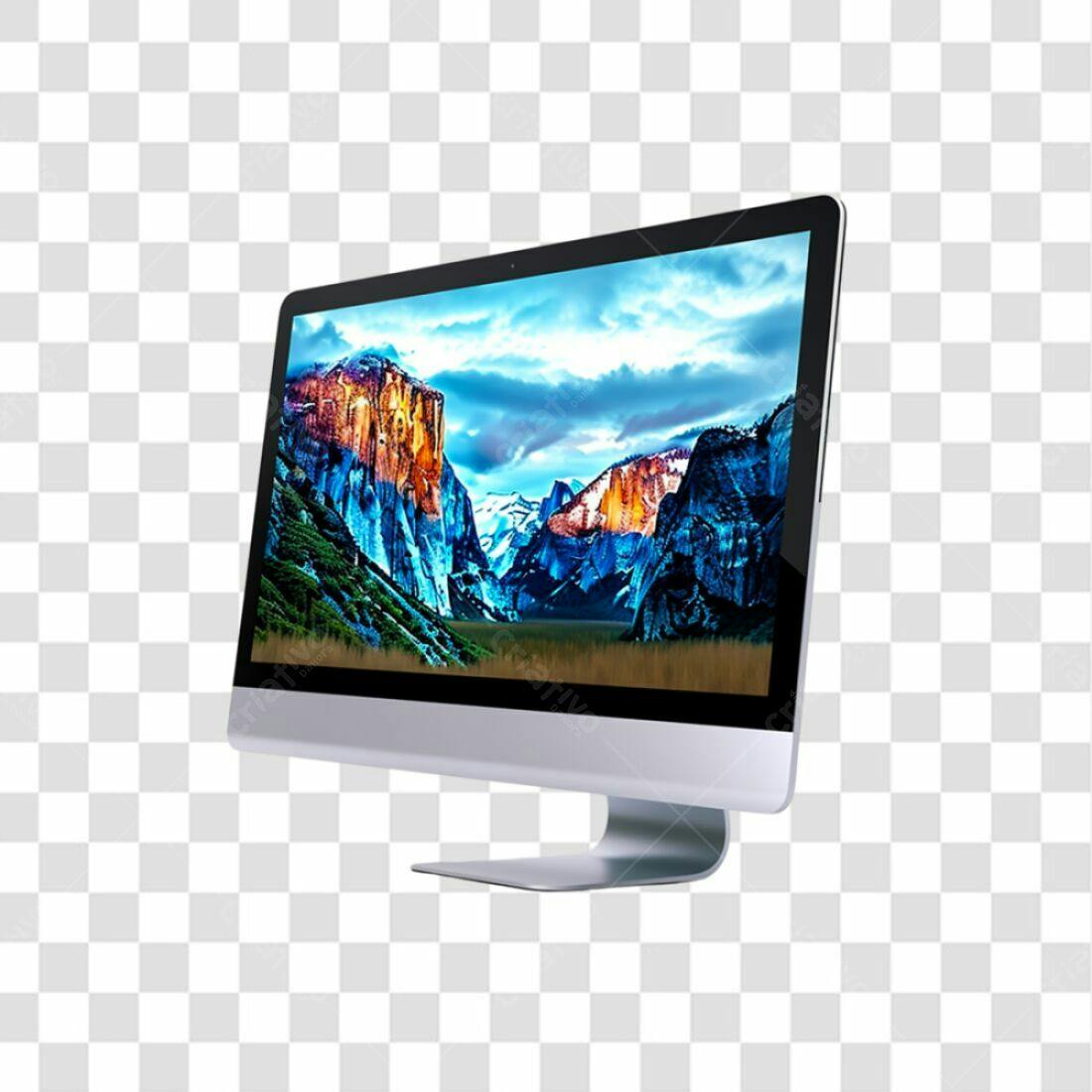 Icone Computador Paisagem Montanhas PNG com fundo transparente
