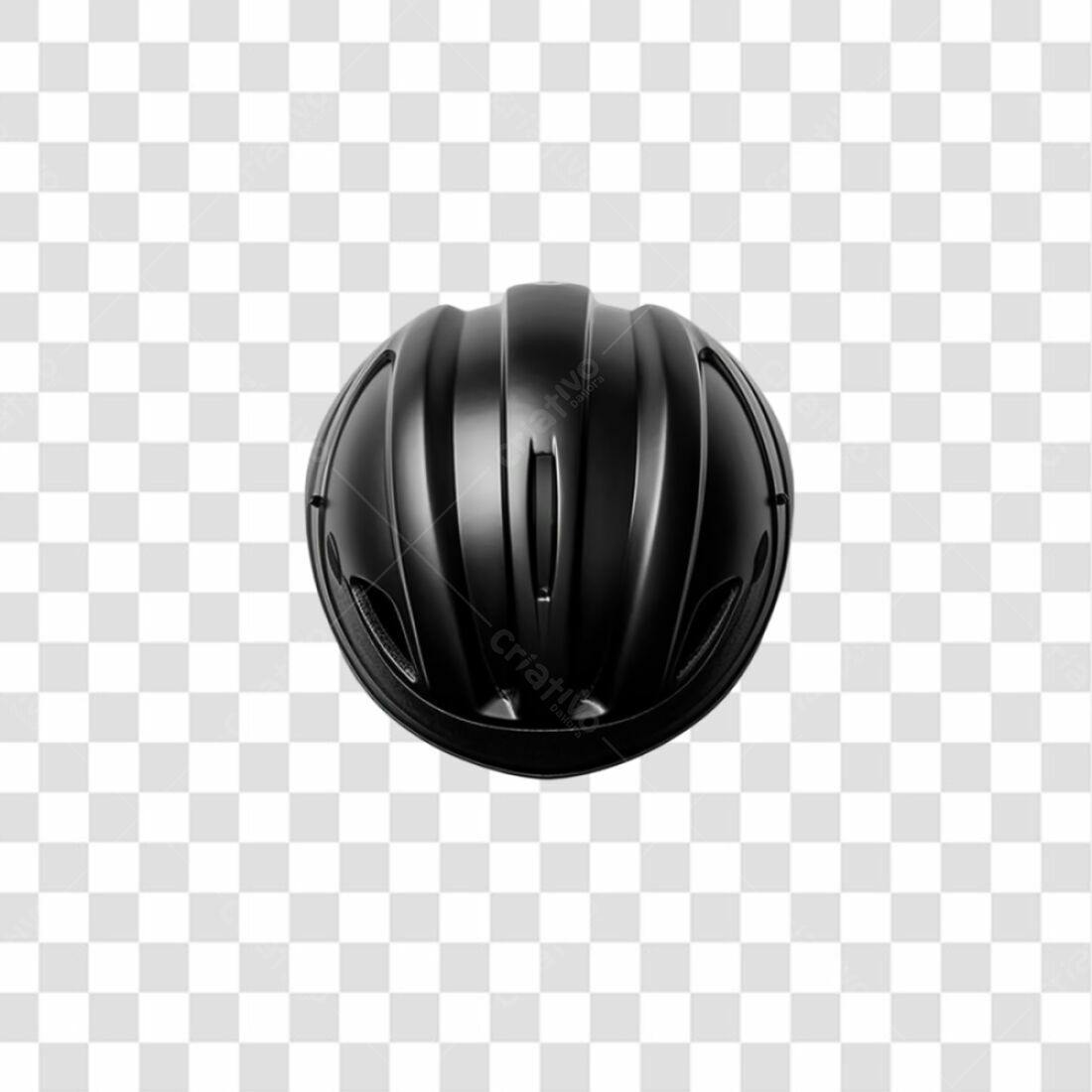 Icone Ciclismo Capacete Preto PNG com fundo transparente