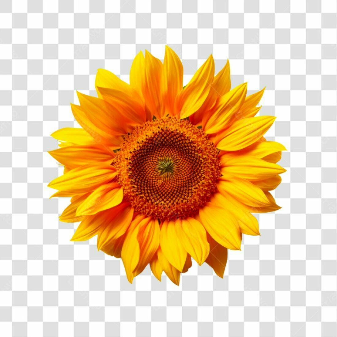 Icone Girassol PNG com fundo transparente
