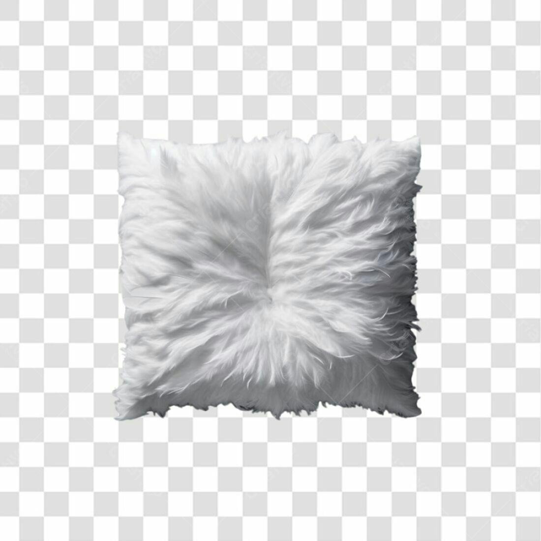 Icone Almofada Pelúcia Branca PNG com fundo transparente