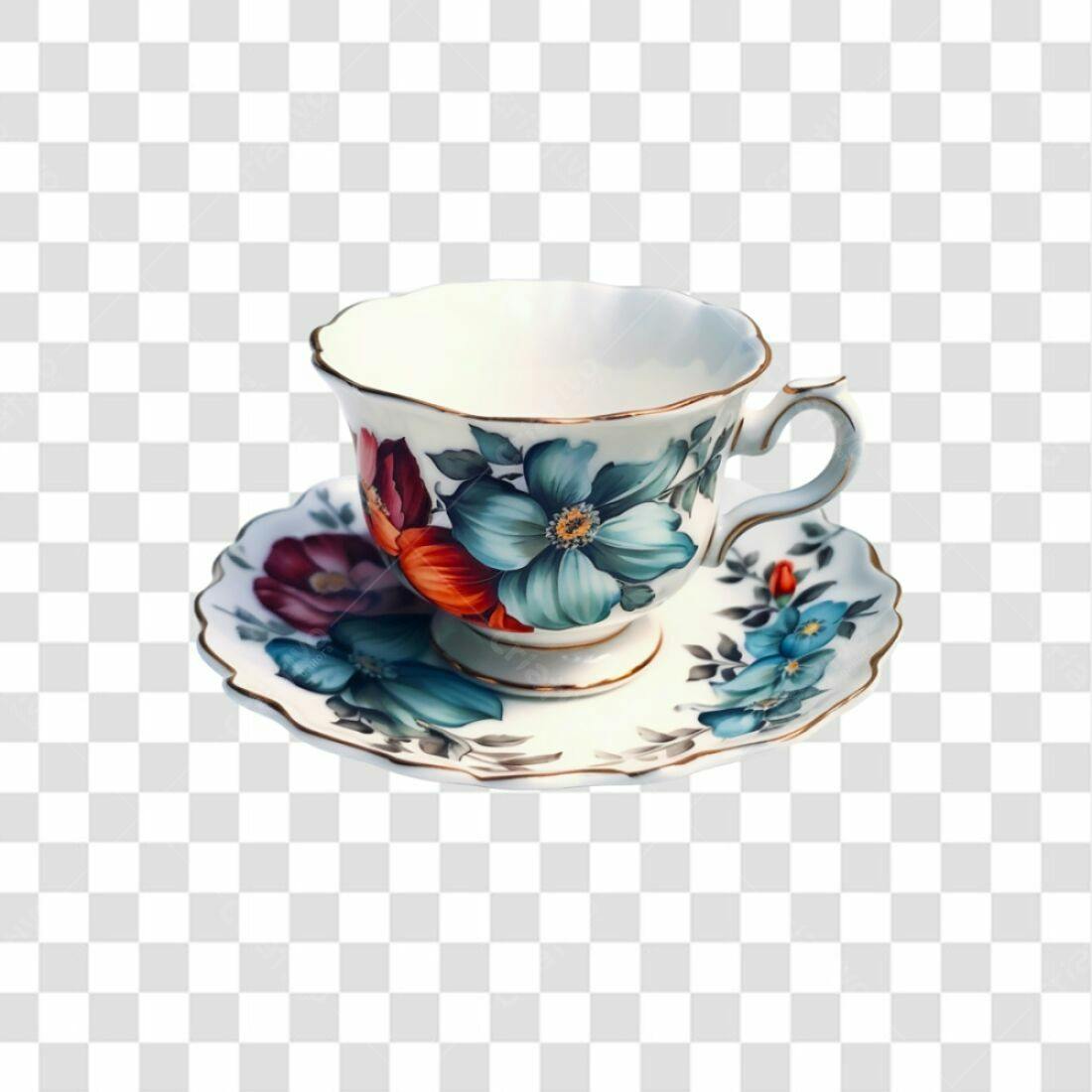 Icone Chá Flores PNG com fundo transparente
