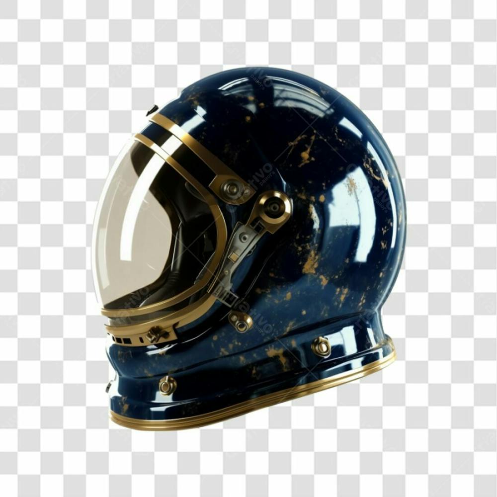 Capacete Azul Astronauta Png Transparente (3)