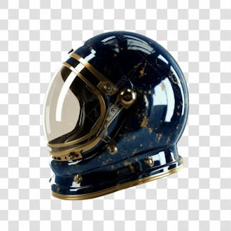 Capacete azul astronauta png transparente