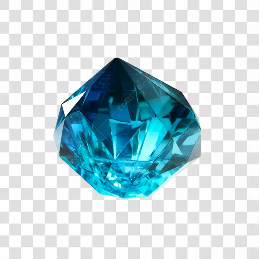 Ícone de Diamante Azul PNG com fundo transparente