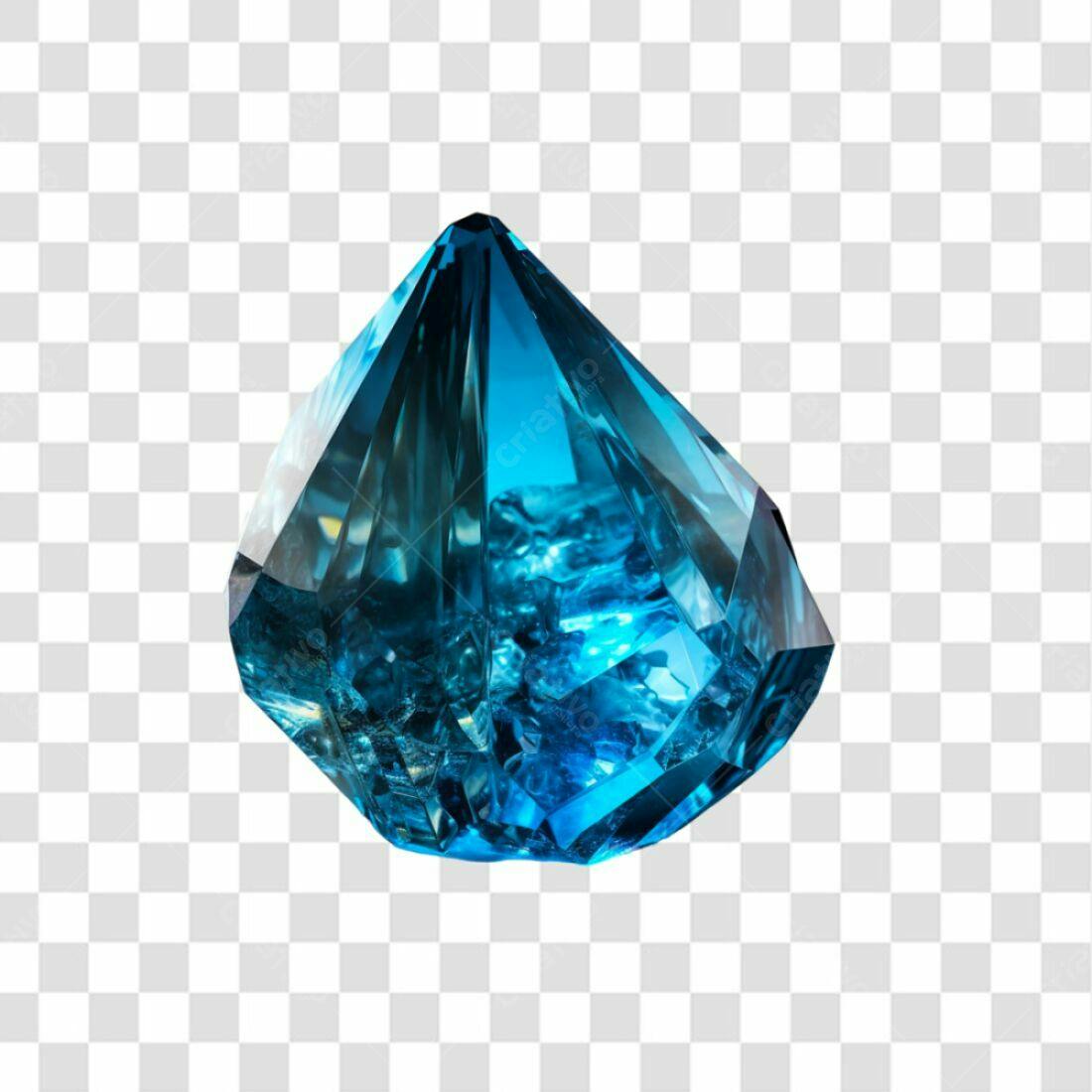 Icone Cristal Azul PNG com fundo transparente