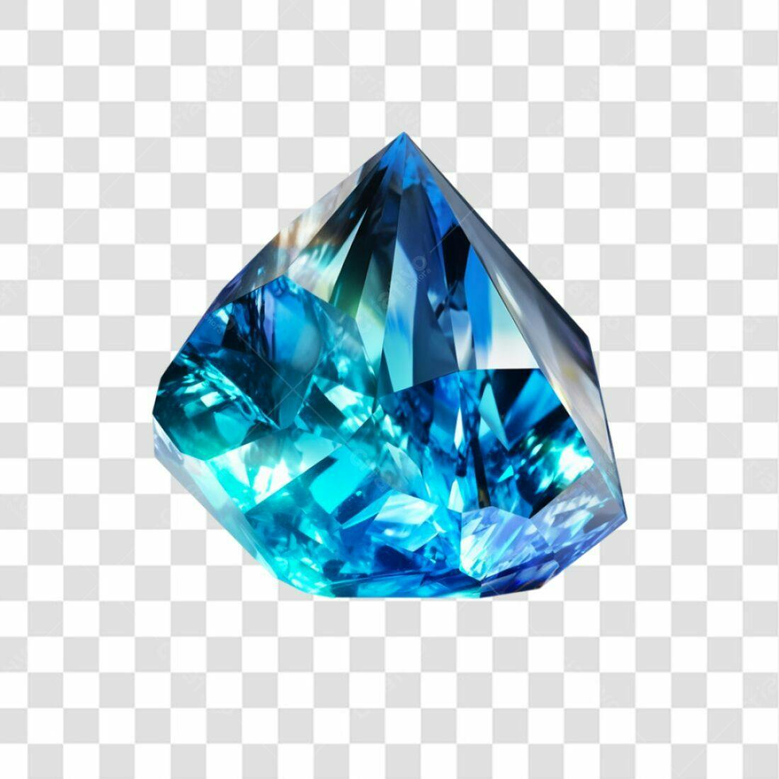 Ícone de Diamante Azul PNG com fundo transparente