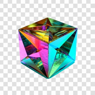 Cubo prisma png transparente