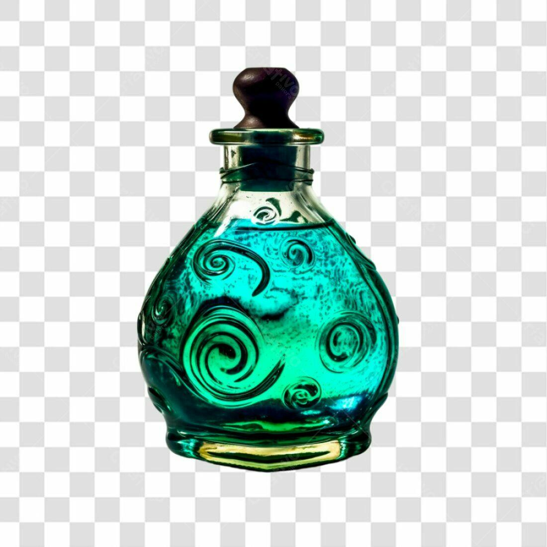 Icone Poção Mágica Verde PNG com fundo transparente