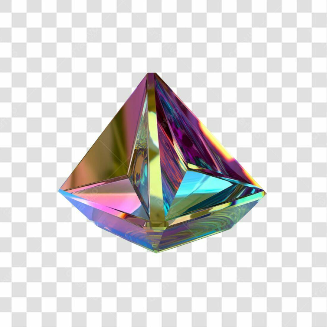 Icone Cristal Arco-íris PNG com fundo transparente